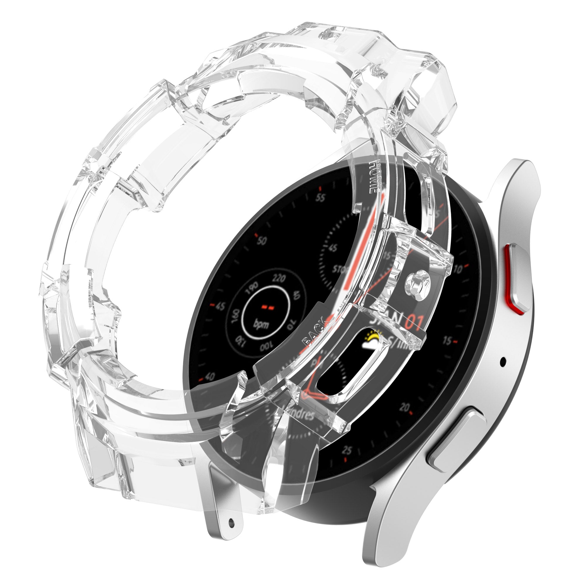 For Samsung Galaxy Watch 5 44mm / Watch4 44mm Protective Case Quick Release Armour PC Case For Samsung Galaxy Watch 5 44mm / Watch4 44mm Protective Case Quick Release Armour PC Case